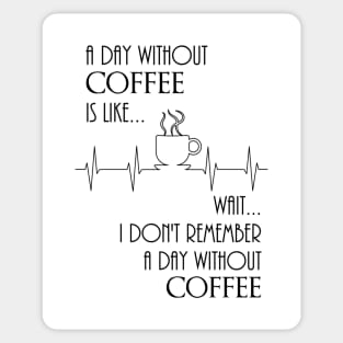 A Day Without Coffee, Wait.... Sticker